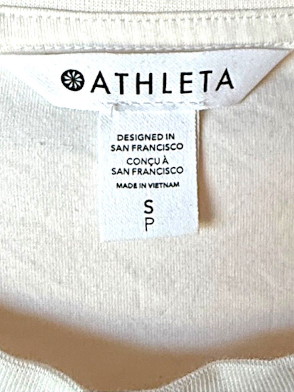 Sz S EUC Athleta Effortless Warm White Cotton Blend Athletic Tank - Picture 5 of 9